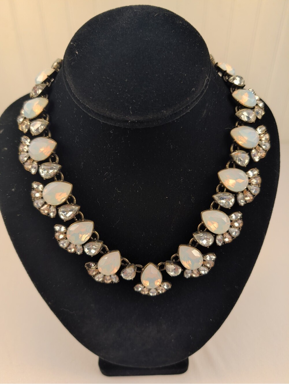BaubleBar Opalescent 2000's Teardrop Rhinestone Statement Collar Necklace
